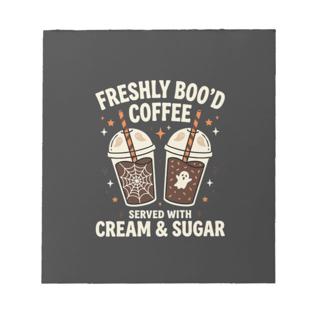 Freshly Bood Halloween Coffee Notepad (Front)