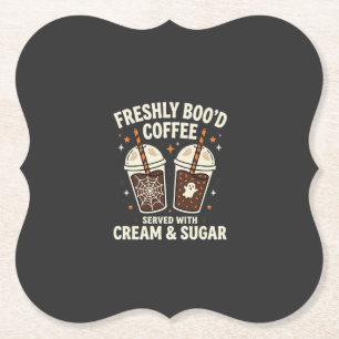 Freshly Bood Halloween Coffee Paper Coaster