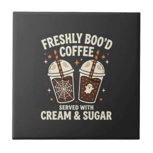 Freshly Bood Halloween Coffee Tile