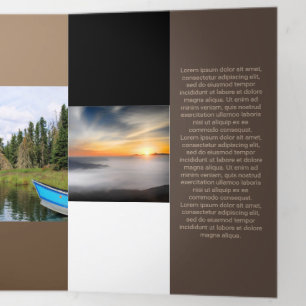 Freshly Brown Tone Squared Off Qr Code Tri-Fold Card