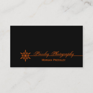 Freshly Clean Starburst Business Card, Orange Business Card