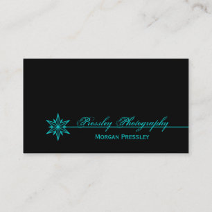 Freshly Clean Starburst Business Card, Turquoise Card