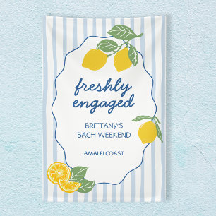 Freshly Engaged Amalfi Coast Lemon Bachelorette Banner