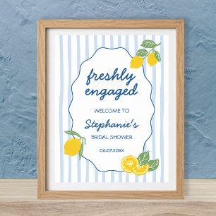 Freshly Engaged Amalfi Coast Lemon Bridal Shower Poster
