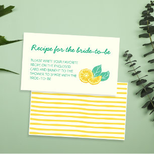 Freshly Engaged Recipe For Bride Lemon Citrus Card