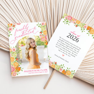 Freshly Graduated Citrus Graduation Announcement