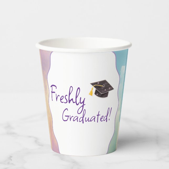 Freshly Graduated Graduation Party Paper Cup (Front)