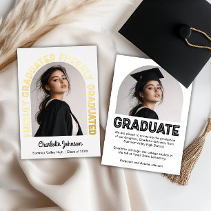 Freshly Graduated Inline Graduation Announcement