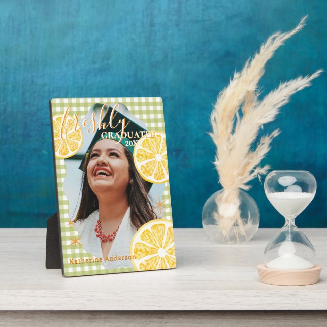 Freshly Graduated Lemon Gingaham  Plaque (Side)
