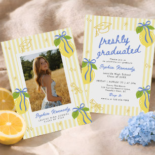 Freshly Graduated Lemon Graduation Announcement