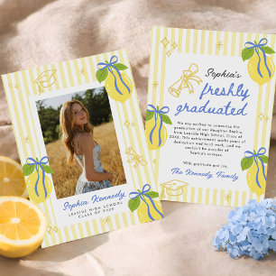 Freshly Graduated Lemon Graduation Announcement