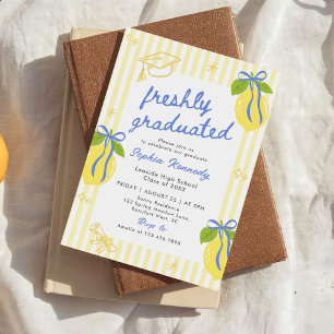 Freshly Graduated Lemon Graduation Announcement
