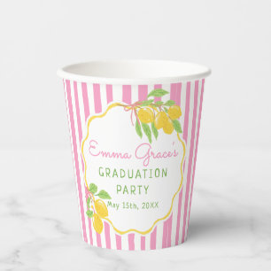 Freshly Graduated Lemon Graduation Paper Cups