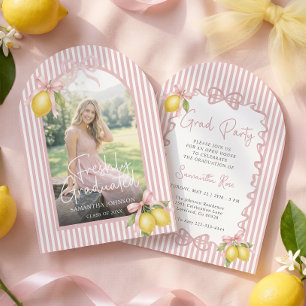 Freshly Graduated Lemon Graduation Party Invitation