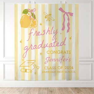 Freshly Graduated Lemon Graduation Tapestry