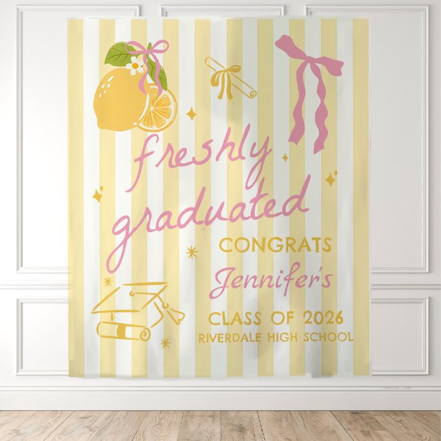 Freshly Graduated Lemon Graduation Tapestry (Creator Uploaded)