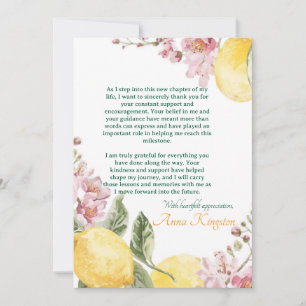 Freshly Graduated Lemon Graduation Thank You Card
