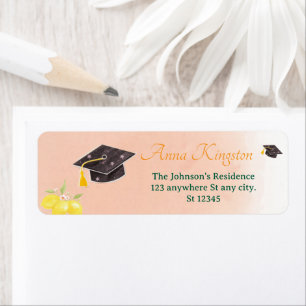 Freshly Graduated lemon Return Address Labels