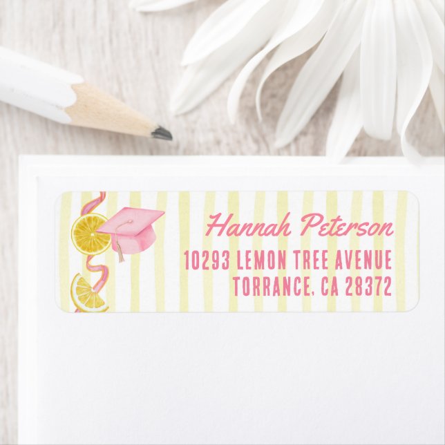Freshly Graduated Lemonade Graduation Party Addres (Insitu)