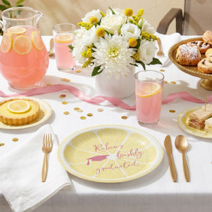 Freshly Graduated Personalised Lemon Paper Plate