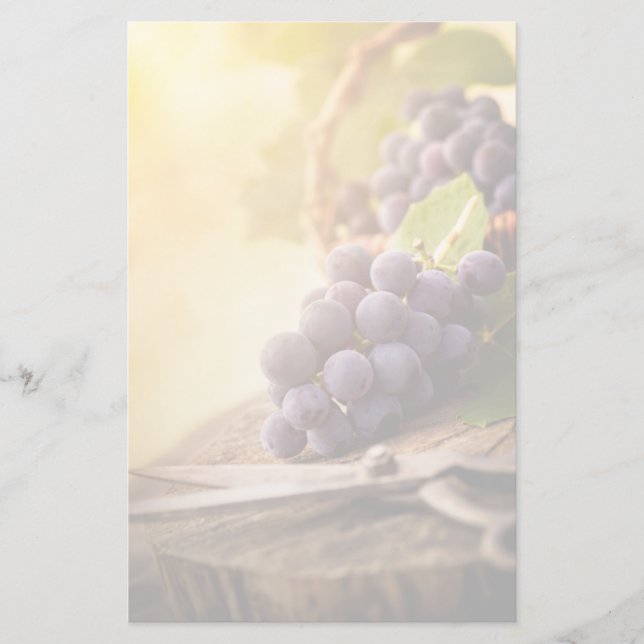 Freshly Harvested Grapes Stationery (Front)