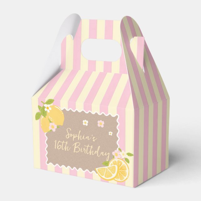 Freshly Lemon Birthday Party Favour Box (Front Side)