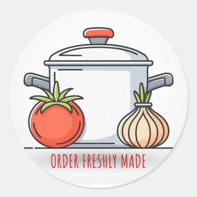 Freshly Made Classic Round Sticker (Front)