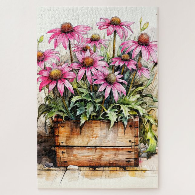 Freshly Picked Aster Flower Art Jigsaw Puzzle (Vertical)