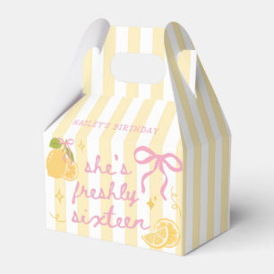 Freshly Sixteen Lemon Birthday Party Favour Box
