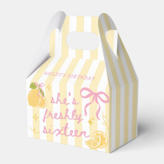 Freshly Sixteen Lemon Birthday Party Favour Box