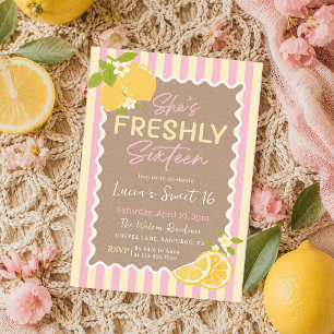 FRESHLY Sixteen Lemons 16th Birthday Invitation