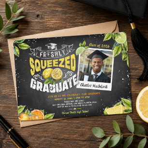 Freshly Squeezed Graduate Photo Graduation Party Invitation