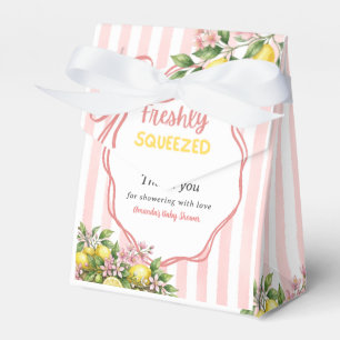 Freshly Squeezed Lemonade Bow Lemon Baby Shower Favour Box