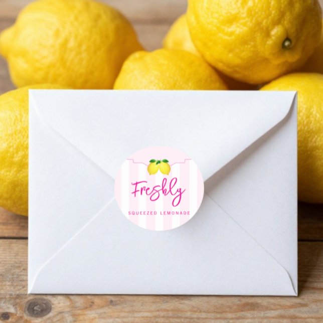 Freshly Squeezed Lemonade Classic Round Sticker (Creator Uploaded)