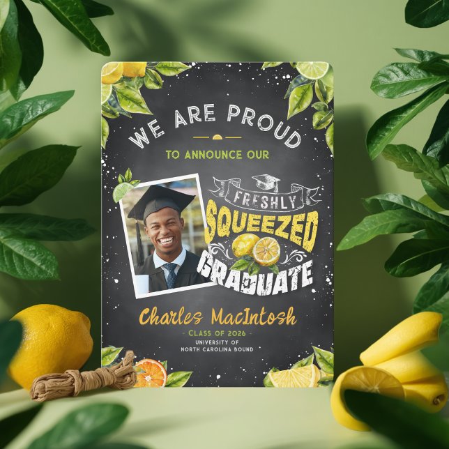 Freshly Squeezed Photo Graduation Announcement  (Creator Uploaded)