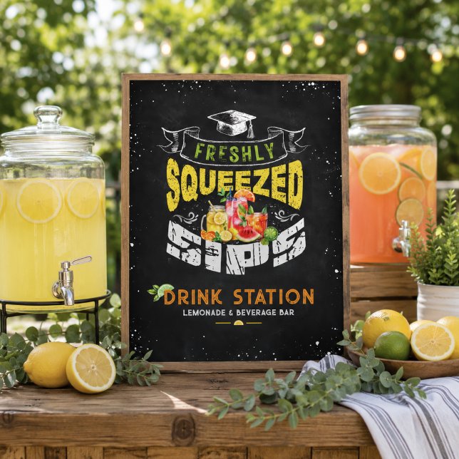 Freshly Squeezed Sips Drink Station Sign (Creator Uploaded)