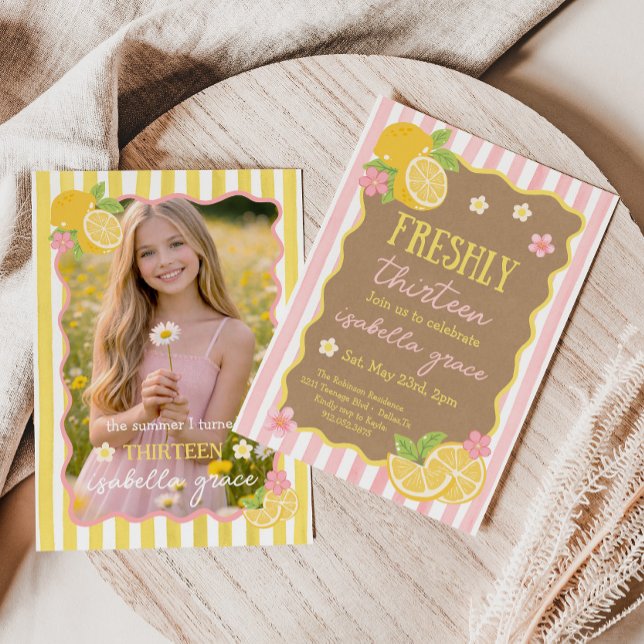 Freshly Thirteen 13th Birthday Invitation (Creator Uploaded)