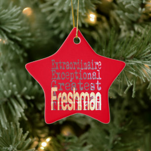 Freshman Extraordinaire Ceramic Tree Decoration