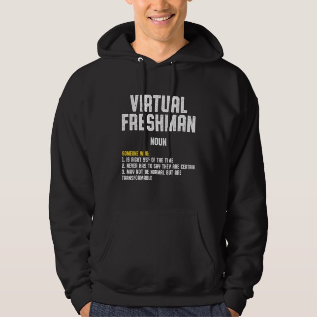 Freshman Virtual Online School Student 4 Hoodie (Front)
