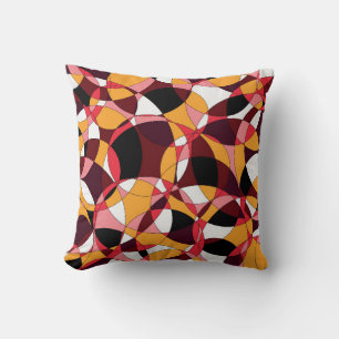 freshness colored abstract pattern in warm colours cushion