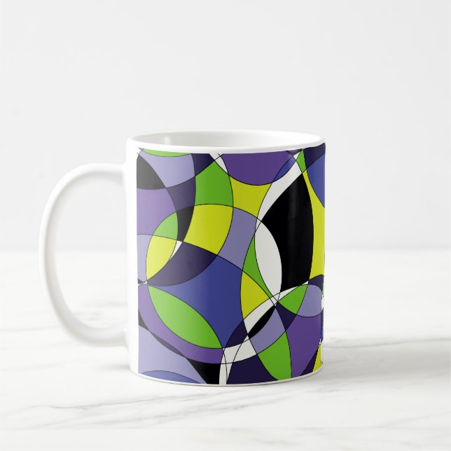 Freshness coloured abstract patternabstract, art,  coffee mug (Left)