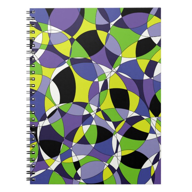 Freshness coloured abstract patternabstract, art,  notebook (Front)
