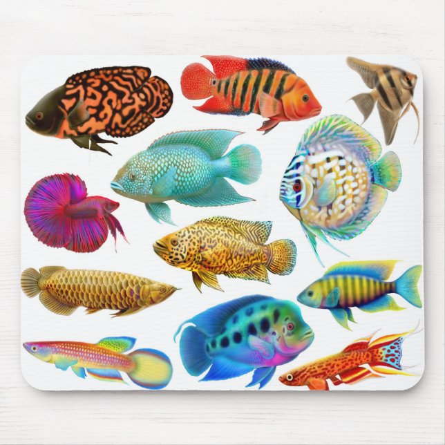 Freshwater Aquarium Fish Mousepad (Front)