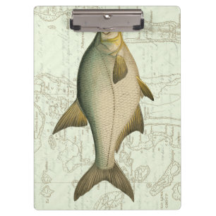 Freshwater Fish on Map Clipboard