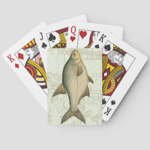 Freshwater Fish on Map Playing Cards