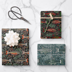 Freshwater Fish Stylish Design Trout Fishing Small Wrapping Paper Sheet