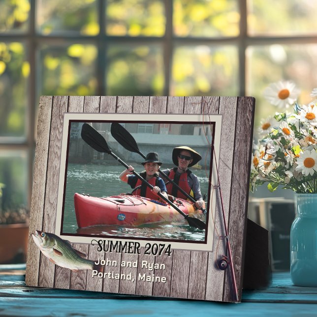 Freshwater Fishing Rustic Framed Photo  Plaque (Creator Uploaded)