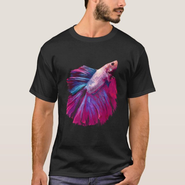 Freshwater Siamese Fighting Fish Betta Fish Graphi T-Shirt (Front)