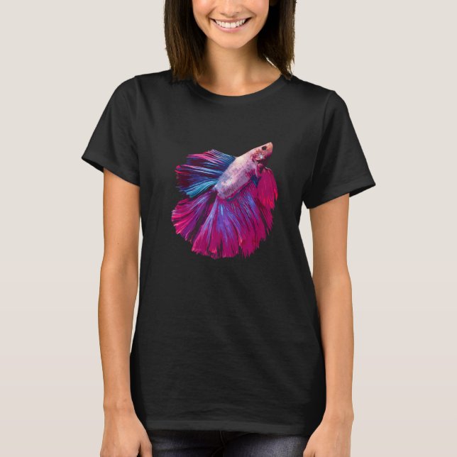 Freshwater Siamese Fighting Fish Betta Fish Graphi T-Shirt (Front)