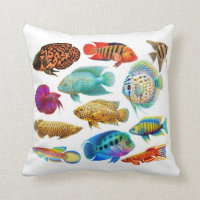 Freshwater Tropical Aquarium Fish Pillow